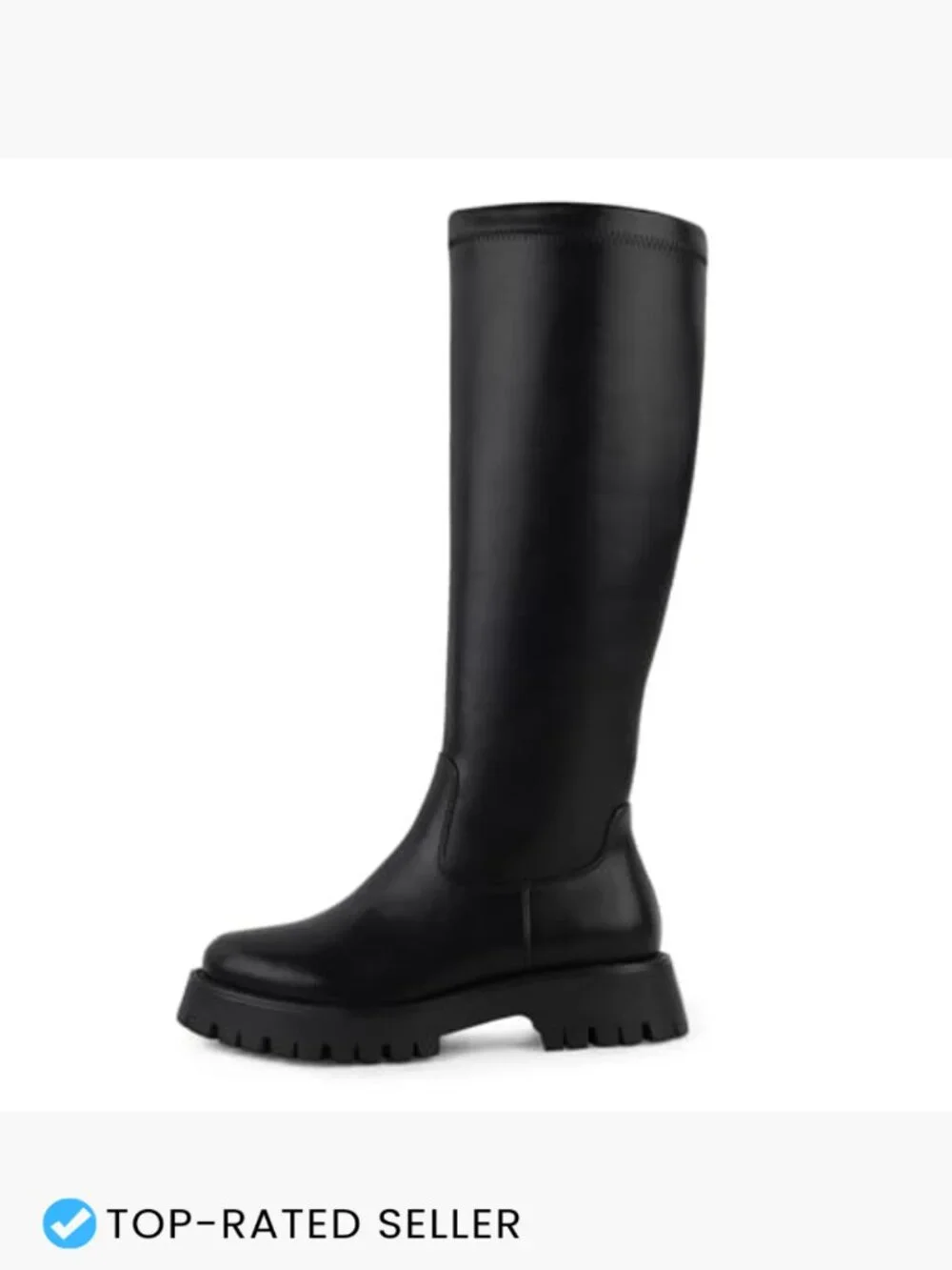 Chunky Platform Knee High Boots Round Toe Side Zipper Fall Fashion
